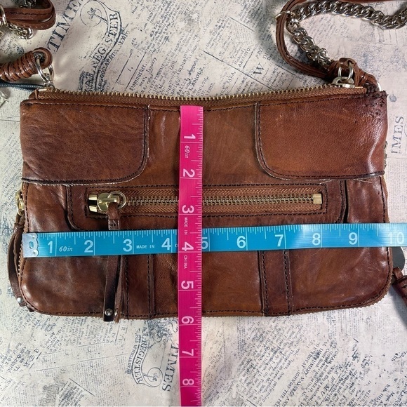 Olivia Harris Moto Chain Mio Black Leather Cross Body Bag - Picture 14 of 16